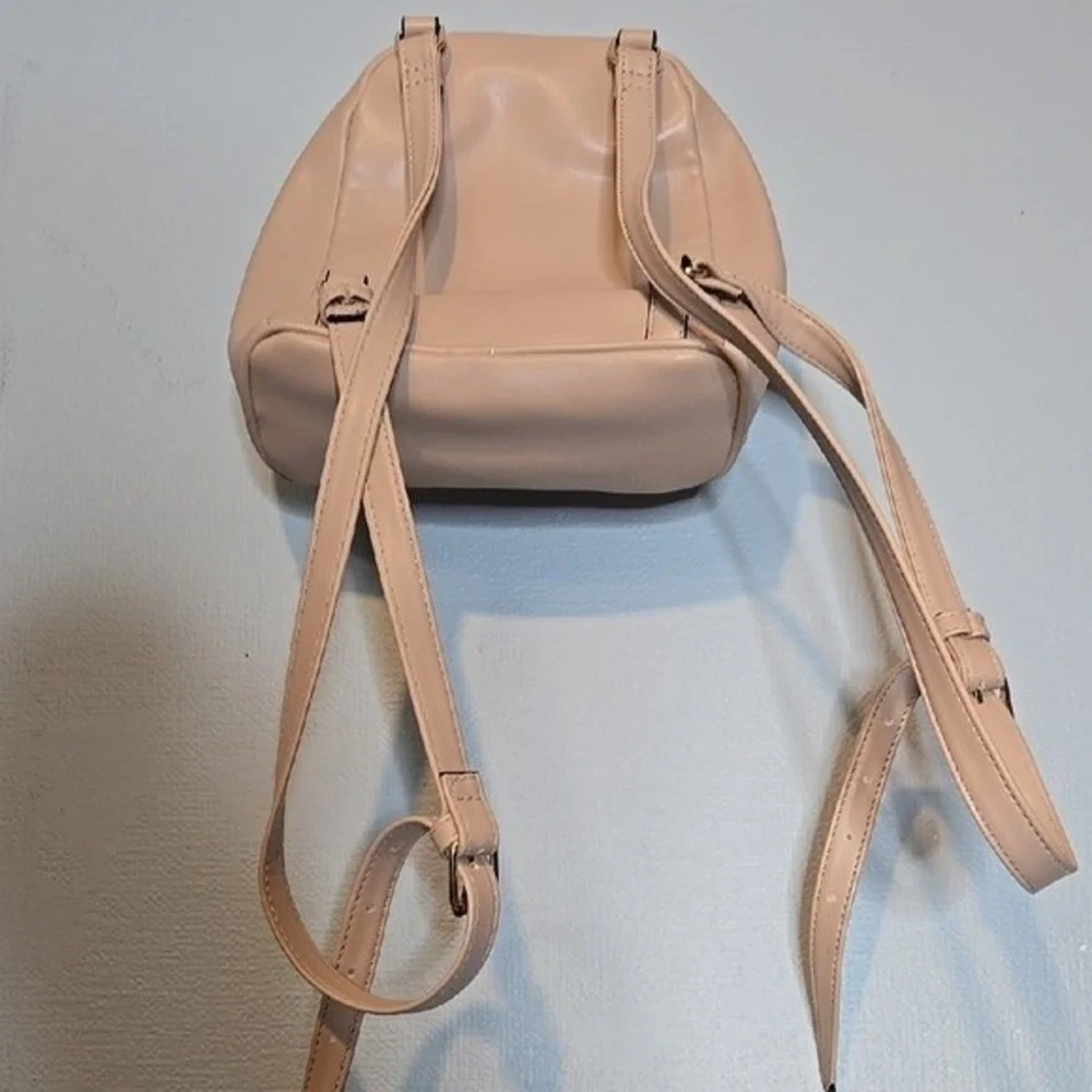 A New Day Tan Mini‎ Backpack Acrylic Top Handle Tan Neutral Casual